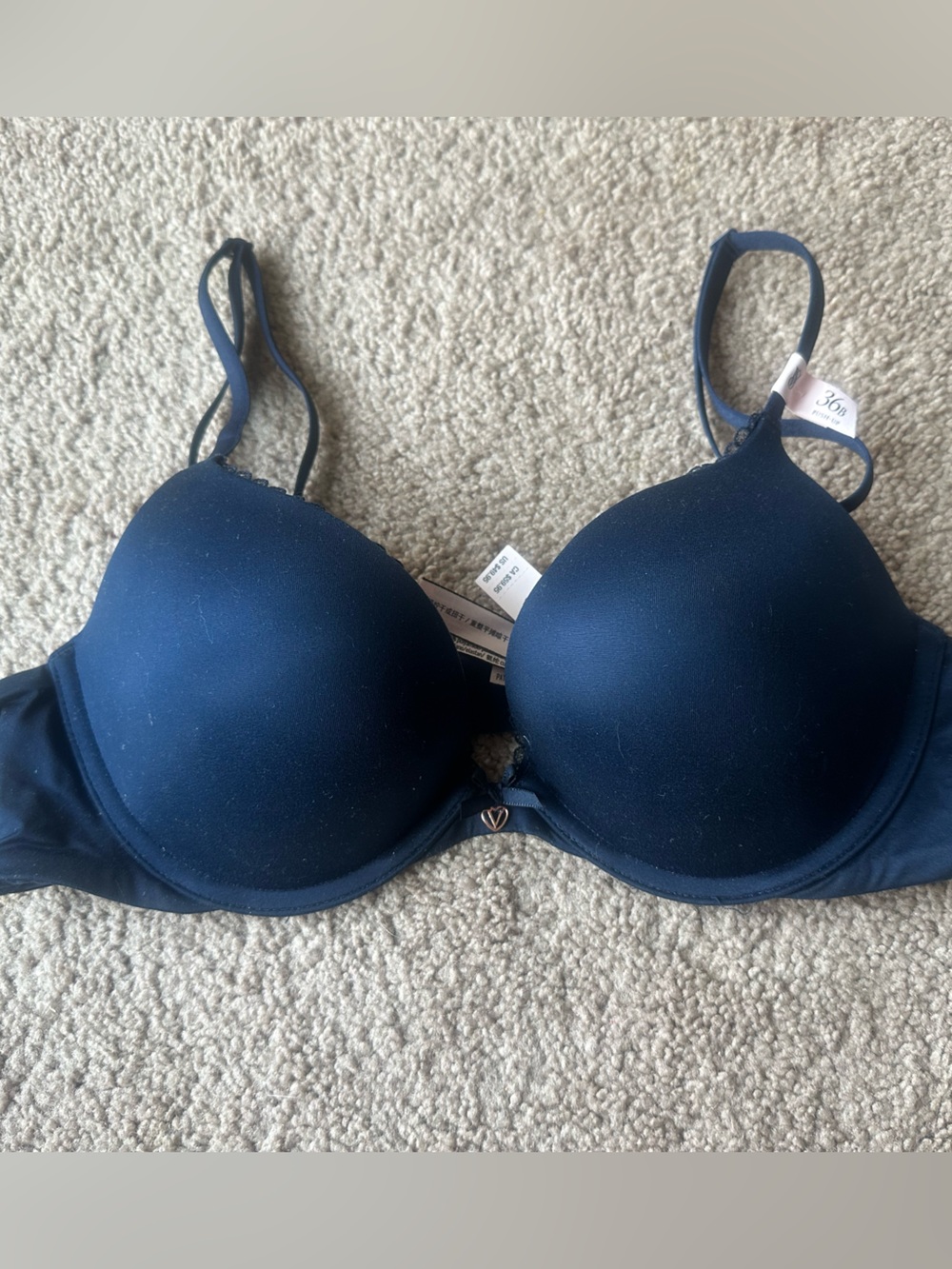 Victorias Secret Navy Push-up Bra New 36B